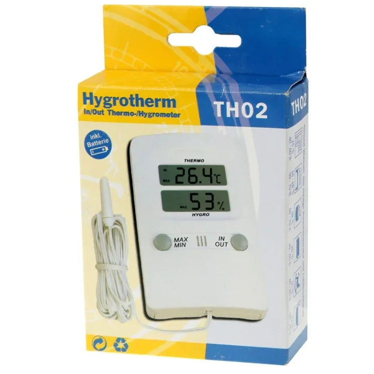 เครื่องวัดอุณหภูมิและความชื้นในอาคารและกลางแจ้งแบบดิจิทัล LCD TH02