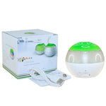 เครื่องเพิ่มความชื้นในอากาศ USB พร้อมไฟแสดงสถานะสีแดงขนาดเล็กและสวิตช์ปรับปริมาณไอน้ำ (สีขาว + เขียว), เครื่องเพิ่มความชื้น USB