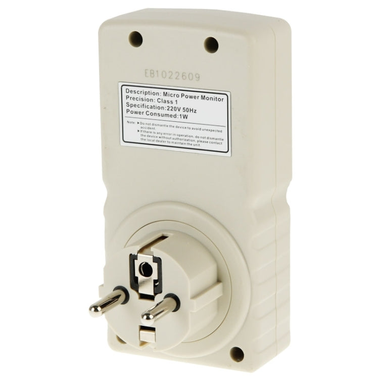 BENETECH GM86 เครื่องวัดพลังงานไมโครพร้อมจอ LCD สูงสุด 10A ปลั๊ก EU