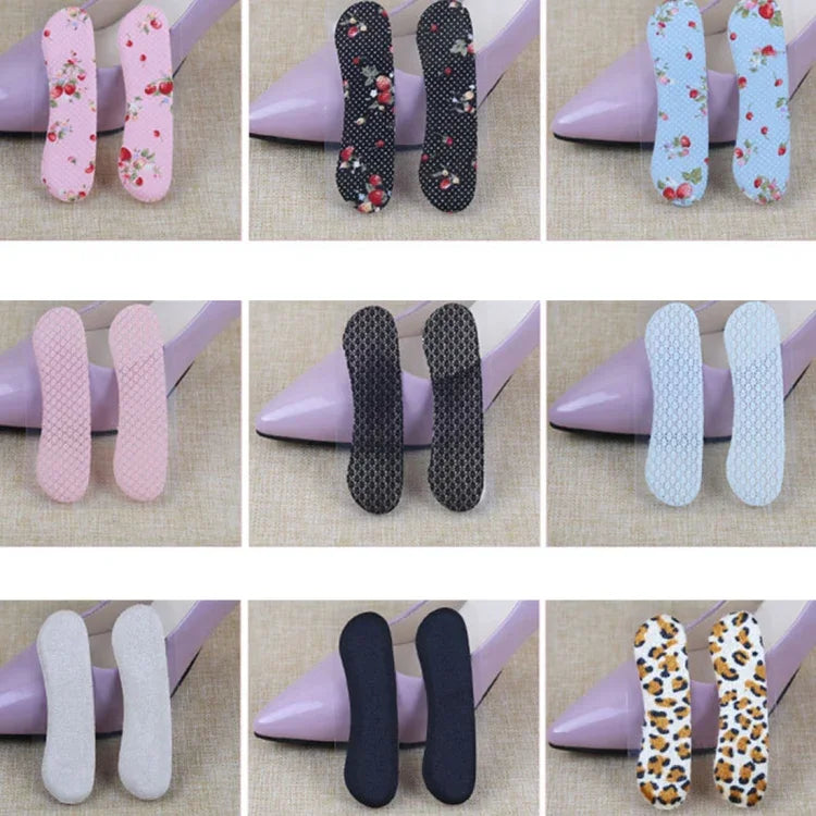 สติกเกอร์กันสึกหลังรองเท้าส้นสูง 5 คู่ สีสุ่มจัดส่ง