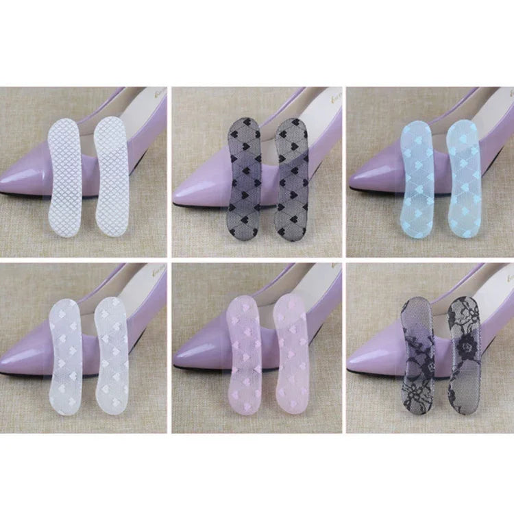 สติกเกอร์กันสึกหลังรองเท้าส้นสูง 5 คู่ สีสุ่มจัดส่ง