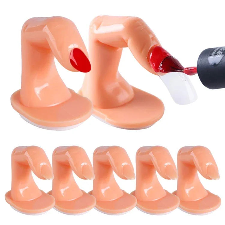 DIY Acrylic Practice Fake Finger Model Nail Art False Tips Training Display Tool (5pcs in one packaging, the price is for 5pcs)