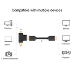อะแดปเตอร์ 3 in 1 HDMI หญิง เป็น Mini HDMI ชาย + Micro HDMI ชาย, HDMI หญิง เป็น Mini HDMI + Micro HDMI