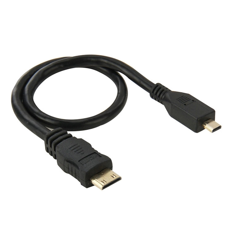 สายอะแดปเตอร์ Mini HDMI ชาย เป็น Micro HDMI ชาย ยาว 30 ซม.
