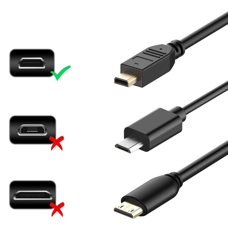 สายอะแดปเตอร์ Mini HDMI ชาย เป็น Micro HDMI ชาย ยาว 30 ซม.
