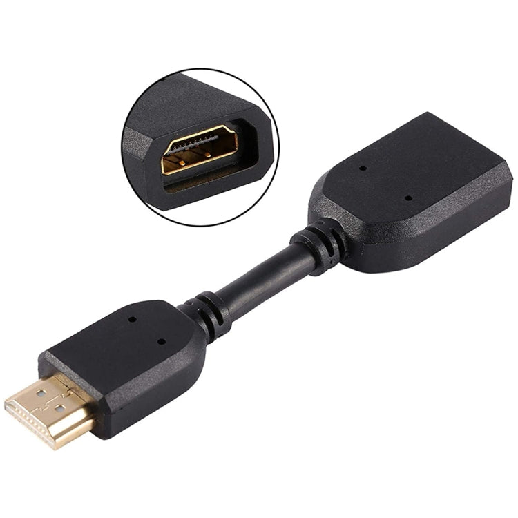 สายอะแดปเตอร์ HDMI 19 พิน ตัวผู้ 10 ซม. เป็น HDMI 19 พิน ตัวเมีย (AM-AF), HDMI AM เป็น AF