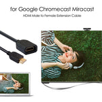 สายอะแดปเตอร์ HDMI 19 พิน ตัวผู้ 10 ซม. เป็น HDMI 19 พิน ตัวเมีย (AM-AF), HDMI AM เป็น AF