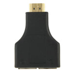 สายขยายเครือข่าย HDMI ยาว 30 ม. เป็นพอร์ต RJ45 คู่ ผ่าน Cat 5e/6 สำหรับ 3D HDTV, RJ45 คู่ สีดำ