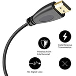 สายเคเบิล HDMI ชุบทอง 19 พิน ชาย รุ่น 1.4 ยาว 60 ซม. (ขยายได้ถึง 2 ม.) รองรับ 3D / Ethernet, HDMI AM เป็น AM