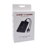 สาย USB 2.0 เป็น HDMI สำหรับวิดีโอ HD สำหรับ HDTV รองรับ Full HD 1080P USB 2.0