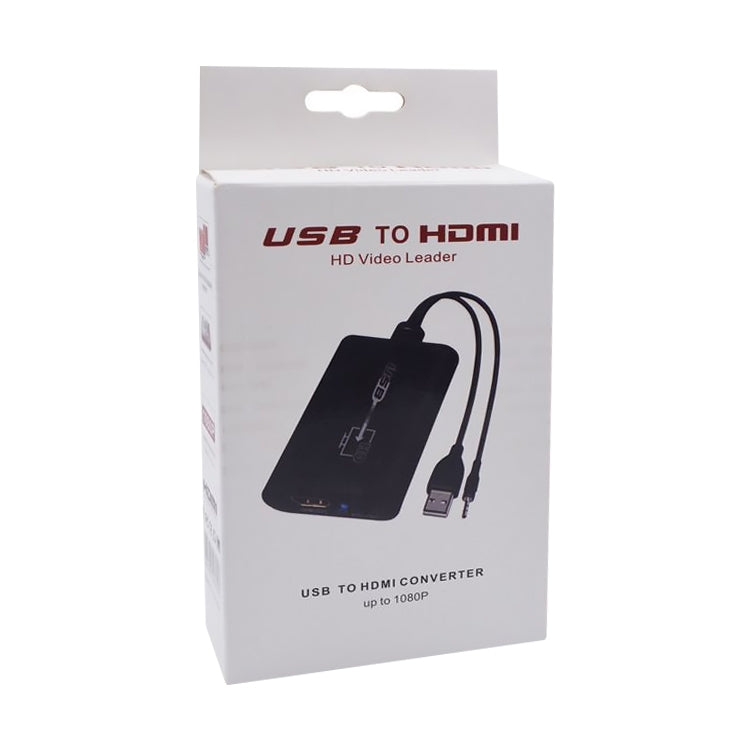สาย USB 2.0 เป็น HDMI สำหรับวิดีโอ HD สำหรับ HDTV รองรับ Full HD 1080P USB 2.0