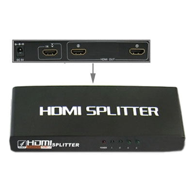 ตัวแยกสัญญาณ HDMI 2 พอร์ต 1080P รุ่น 1.3 รองรับ HD TV / Xbox 360 / PS3 ฯลฯ
