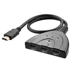 สวิตช์ HDMI แบบพิกเทล 3x1 สูงสุด 1080P (ชุบทอง) 1080P