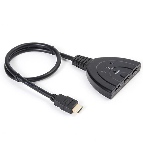 สวิตช์ HDMI แบบพิกเทล 3x1 สูงสุด 1080P (ชุบทอง) 1080P