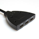 สวิตช์ HDMI แบบพิกเทล 3x1 สูงสุด 1080P (ชุบทอง) 1080P