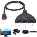 สวิตช์ HDMI แบบพิกเทล 3x1 สูงสุด 1080P (ชุบทอง) 1080P