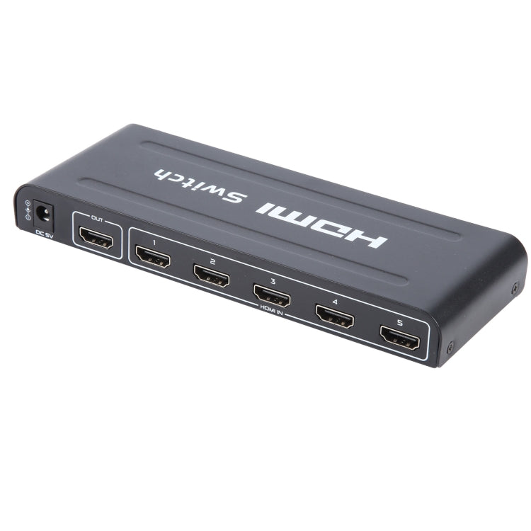 สวิตช์ HDMI 5 พอร์ต Full HD 1080P พร้อมรีโมทและไฟ LED แสดงสถานะ พร้อมไฟ LED แสดงสถานะ