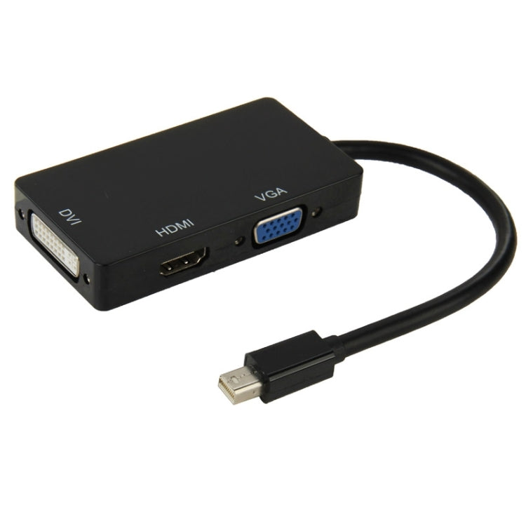 สายแปลง Mini DisplayPort ตัวผู้เป็น HDMI + VGA + DVI ตัวเมีย สำหรับ Mac Book Pro Air ความยาวสาย: 17 ซม. Mini DP เป็น HDMI+VGA+DVI (สีดำ) Mini DP เป็น HDMI+VGA+DVI (สีขาว)
