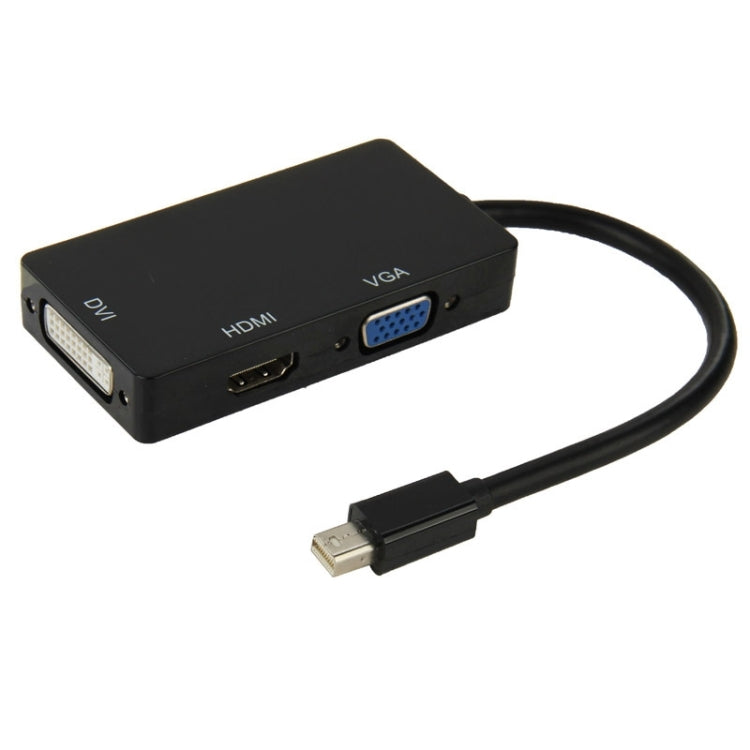 สายแปลง Mini DisplayPort ตัวผู้เป็น HDMI + VGA + DVI ตัวเมีย สำหรับ Mac Book Pro Air ความยาวสาย: 17 ซม. Mini DP เป็น HDMI+VGA+DVI (สีดำ) Mini DP เป็น HDMI+VGA+DVI (สีขาว)