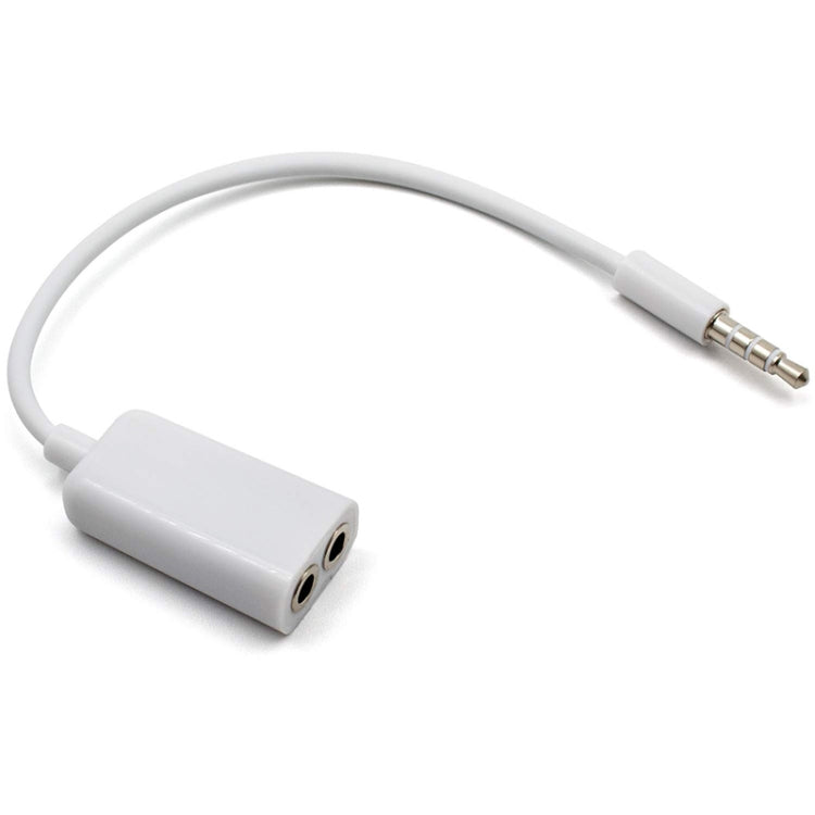 สายเสียง Aux 3.5mm เป็นตัวแยก 2 ช่องหญิง, ใช้ได้กับโทรศัพท์, แท็บเล็ต, หูฟัง, เครื่องเล่น MP3, เครื่องเสียงรถยนต์/บ้าน และอื่นๆ
