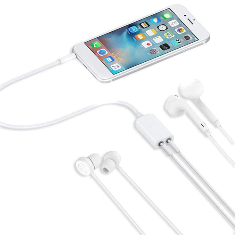 สายเสียง Aux 3.5mm เป็นตัวแยก 2 ช่องหญิง, ใช้ได้กับโทรศัพท์, แท็บเล็ต, หูฟัง, เครื่องเล่น MP3, เครื่องเสียงรถยนต์/บ้าน และอื่นๆ