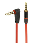 สายเสียง Aux 3.5mm 1.2m แบบข้อศอกเป็นตัวผู้ตรง, ใช้ได้กับโทรศัพท์, แท็บเล็ต, หูฟัง, เครื่องเล่น MP3, เครื่องเสียงรถยนต์/บ้าน และอื่นๆ