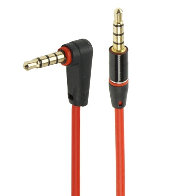 สายเสียง Aux 3.5mm 1.2m แบบข้อศอกเป็นตัวผู้ตรง, ใช้ได้กับโทรศัพท์, แท็บเล็ต, หูฟัง, เครื่องเล่น MP3, เครื่องเสียงรถยนต์/บ้าน และอื่นๆ