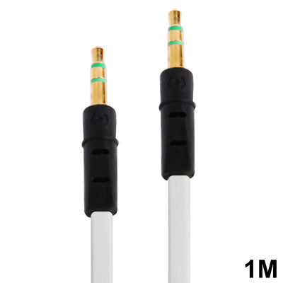 สายหูฟังแจ็ค 3.5 มม. สไตล์บะหมี่ สำหรับ iPhone 5 / iPhone 4 & 4S / 3GS / 3G / iPad 4 / iPad mini / mini 2 Retina / New iPad / iPad 2 / iTouch / MP3 ความยาว: 1 ม.
