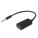 สายสเตอริโอ Aux 3.5mm ตัวผู้เป็นตัวแยก 2 ตัวเมีย, ใช้ได้กับโทรศัพท์, แท็บเล็ต, หูฟัง, เครื่องเล่น MP3, เครื่องเสียงรถยนต์/บ้าน และอื่น ๆ