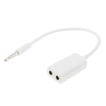 สายสเตอริโอ Aux 3.5mm ตัวผู้เป็นตัวแยก 2 ตัวเมีย, ใช้ได้กับโทรศัพท์, แท็บเล็ต, หูฟัง, เครื่องเล่น MP3, เครื่องเสียงรถยนต์/บ้าน และอื่น ๆ