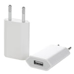 อะแดปเตอร์ชาร์จ USB ซ็อกเก็ต EU 5V / 1A สำหรับ iPhone, Galaxy, Huawei, Xiaomi, LG, HTC และสมาร์ทโฟนอื่นๆ อุปกรณ์ชาร์จซ้ำได้