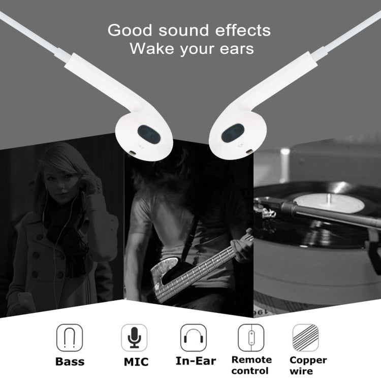หูฟังมีสาย 3.5 มม. สำหรับโทรศัพท์ Android / PC / เครื่องเล่น MP3 / แล็ปท็อป ความยาวสาย: 1.2 ม.