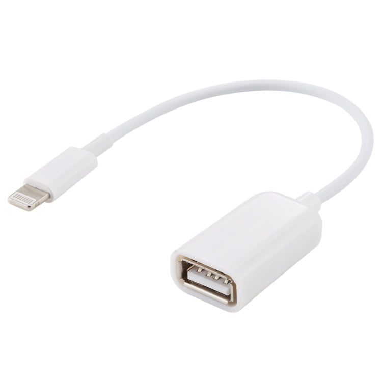 สายอะแดปเตอร์ OTG USB ตัวเมียเป็น 8 พิน ตัวผู้ รองรับ iOS 10.2 หรือต่ำกว่า ความยาว: 18 ซม.