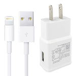 สายชาร์จซิงค์ + ที่ชาร์จเดินทางปลั๊กสหรัฐอเมริกาสำหรับ iPad, iPhone, Galaxy, Huawei, Xiaomi, LG, HTC และสมาร์ทโฟนอื่นๆ, อุปกรณ์ชาร์จไฟได้, ปลั๊กสหรัฐอเมริกา