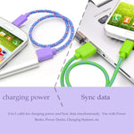 สายชาร์จและโอนข้อมูล USB สไตล์ตาข่ายไนลอน 3 เมตร สำหรับ iPhone, iPad