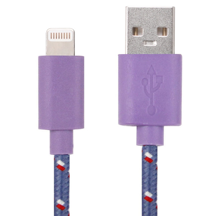 สายชาร์จและโอนข้อมูล USB สไตล์ตาข่ายไนลอน 3 เมตร สำหรับ iPhone, iPad