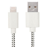 สายชาร์จและโอนข้อมูล USB สไตล์ตาข่ายไนลอน 3 เมตร สำหรับ iPhone, iPad