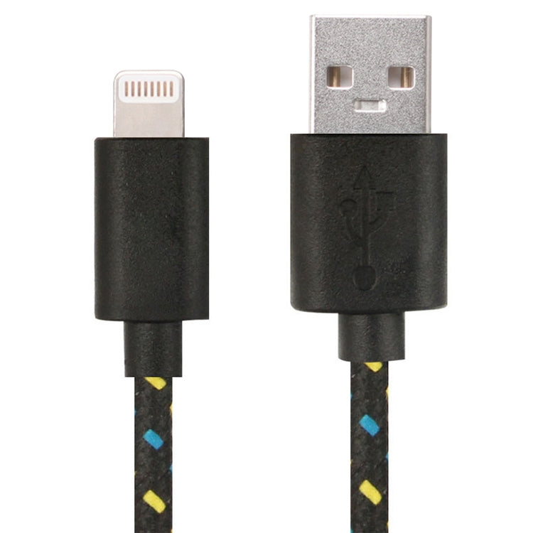 สายชาร์จและโอนข้อมูล USB สไตล์ตาข่ายไนลอน 2 เมตร สำหรับ iPhone, iPad