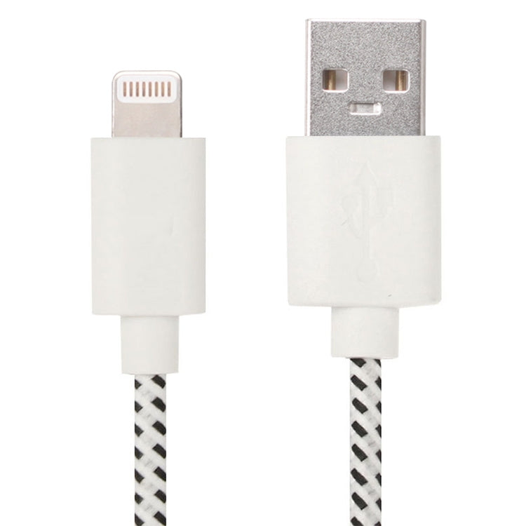 สายชาร์จและโอนข้อมูล USB สไตล์ตาข่ายไนลอน 2 เมตร สำหรับ iPhone, iPad