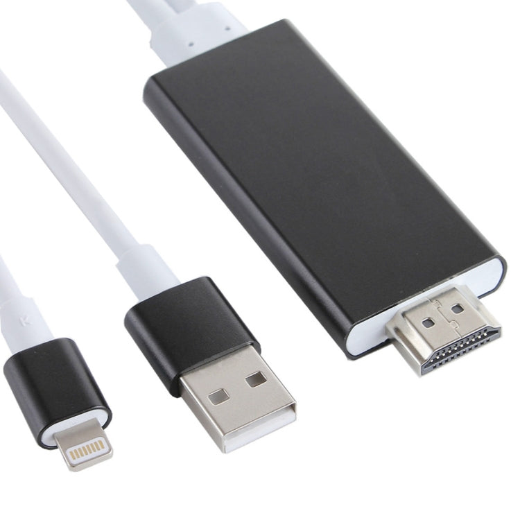 สายแปลง 8 พิน เป็น HDMI HDTV พร้อมสายชาร์จ USB
