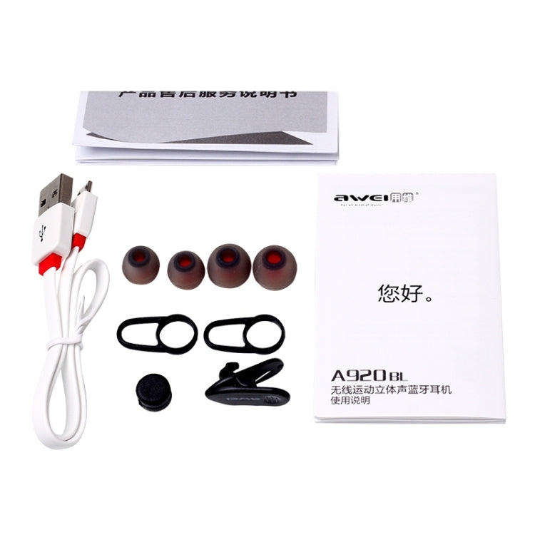awei A920BL หูฟังสเตอริโอไร้สายบลูทูธสำหรับกีฬา
