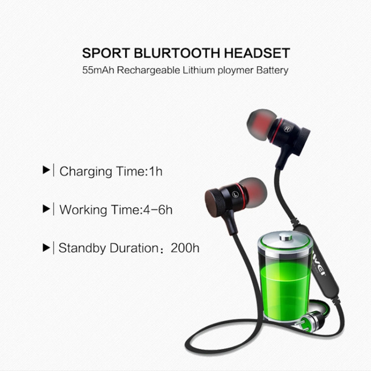 awei A920BL หูฟังสเตอริโอไร้สายบลูทูธสำหรับกีฬา