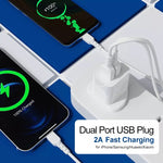 อะแดปเตอร์ชาร์จ USB 2 พอร์ต 5V 2A