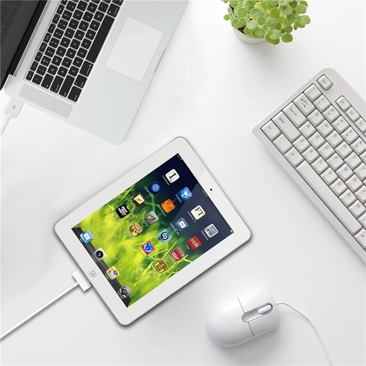 สายชาร์จและซิงค์ข้อมูล 30 พิน ตัวผู้เป็น USB ตัวผู้ สำหรับ iPad / 2 / 3, iPhone 4 & 4s, iPod Nano, iPod Touch, ความยาว 1 เมตร, USB เป็น 30 พิน