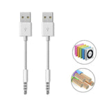 สาย USB เป็นแจ็ค 3.5 มม. สำหรับซิงค์ข้อมูลและชาร์จ iPod shuffle รุ่นที่ 1 / 2 / 3 / 4 / 5 / 6 ความยาว 10 ซม. รุ่น JW-SM1