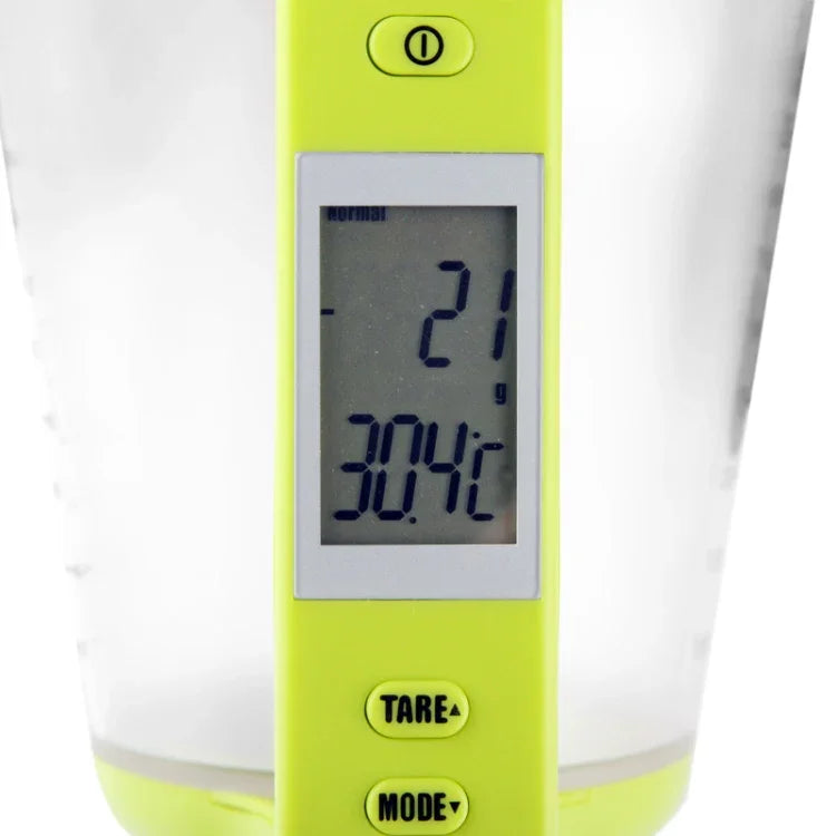 Digital Scale with Measuring Cup / Thermometer, Green