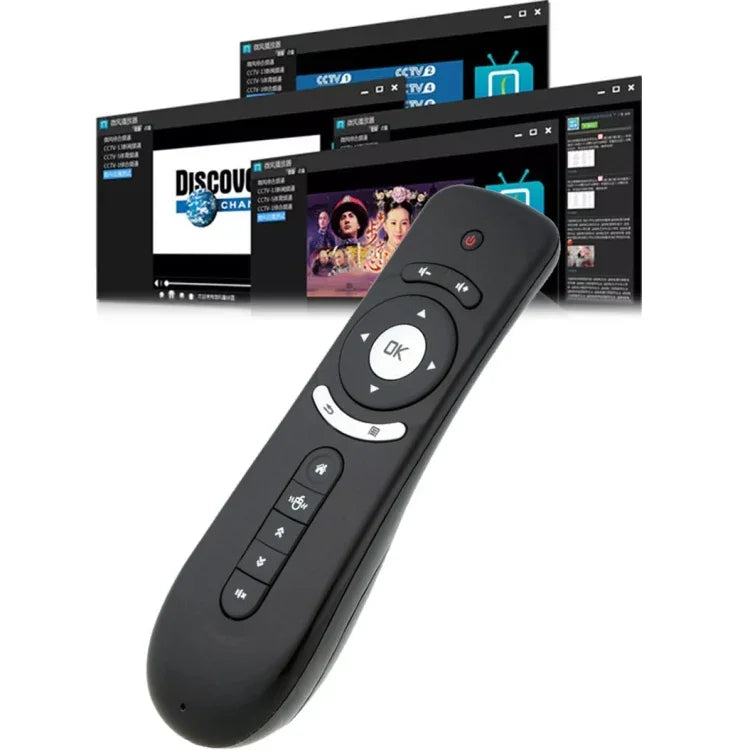 T2 ไจโรสโคปมินิ Fly Air Mouse 2.4G รีโมทคอนโทรล Android 3D Sense Motion Stick สำหรับเดสก์ท็อป / แล็ปท็อป, T2