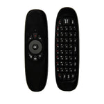 เมาส์อากาศไร้สาย C120 T10 2.4GHz พร้อมคีย์บอร์ดรีโมทชาร์จไฟได้ สำหรับ Android TV Box / PC คีย์บอร์ดไร้สาย