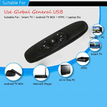 เมาส์อากาศไร้สาย C120 T10 2.4GHz พร้อมคีย์บอร์ดรีโมทชาร์จไฟได้ สำหรับ Android TV Box / PC คีย์บอร์ดไร้สาย