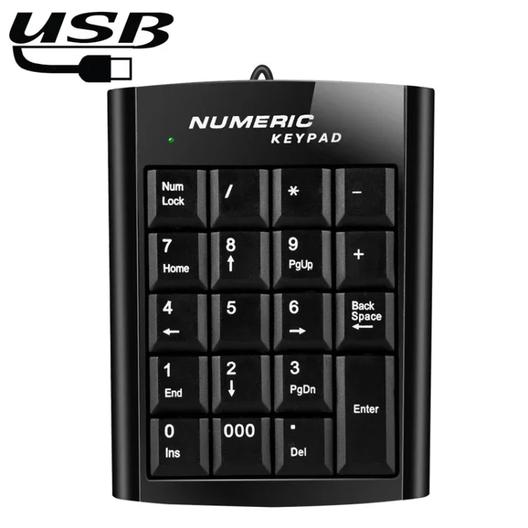 แป้นพิมพ์ตัวเลข USB ขนาดเล็ก 19 ปุ่ม, แป้นพิมพ์ตัวเลข USB